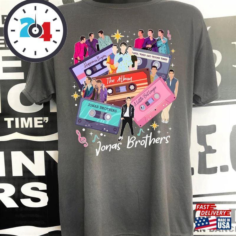 Jonas Brothers T-Shirt Brother Five Albums One Night Tour Shirt Classic